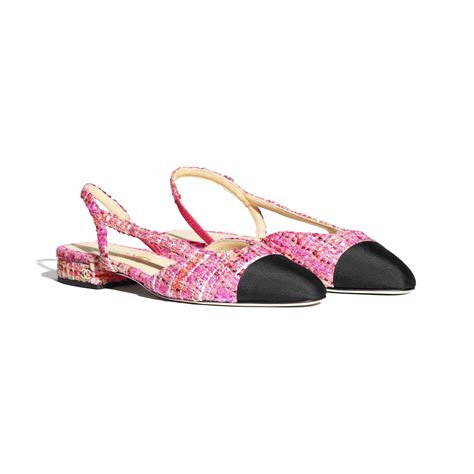 pink chanel slingbacks|Chanel style slingback flats.